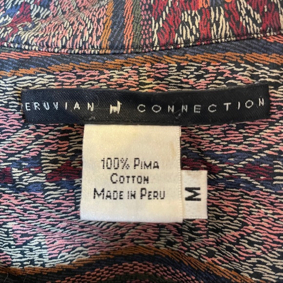 Peruvian Connection Pima Cotton button down - Picture 2 of 4